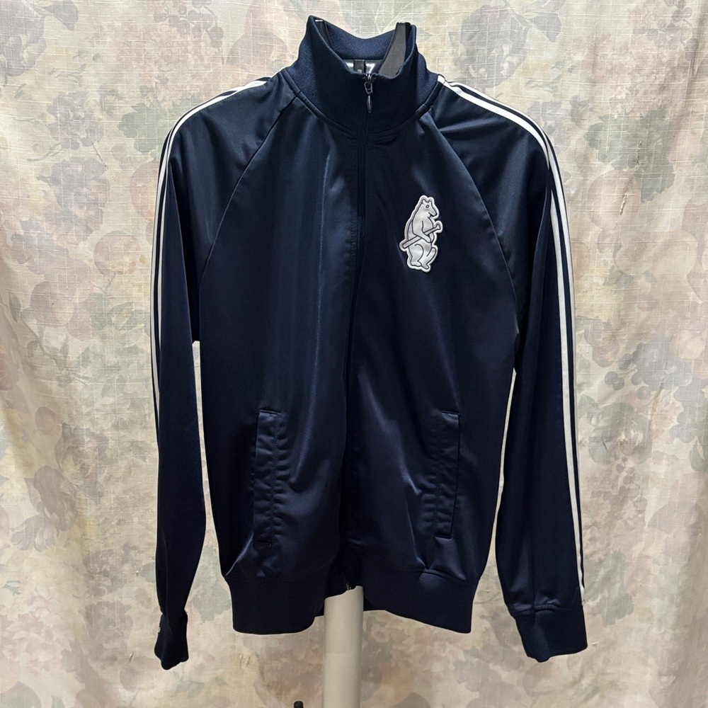 Mitchell & Ness Navy Track Jacket with White Stripes